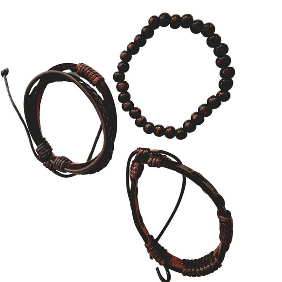 Unisex Adjustable Hemp Cord Braided Rope Wristbands Bracelets Watch Set - Picture 3 of 12